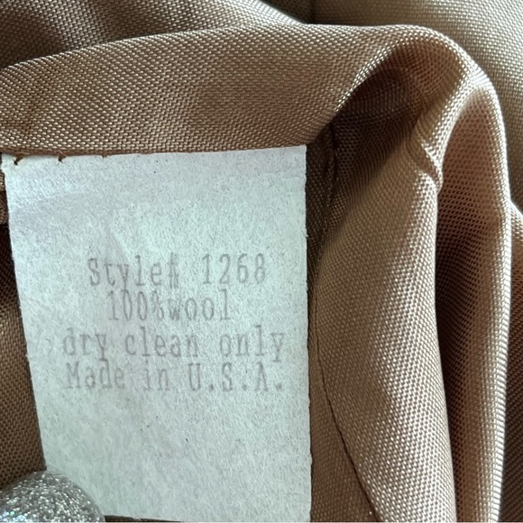 Perla de Pari Vintage Wool Plaid Dress Brown Sz 0 - Picture 16 of 16